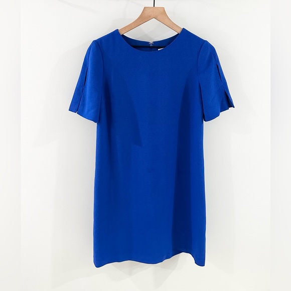 Tyler Boe Short Sleeve Shift Dress Royal Blue Size Small - Picture 2 of 6